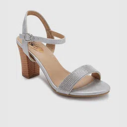 Sole To Soul Embellished Open Toe Block Heels-45