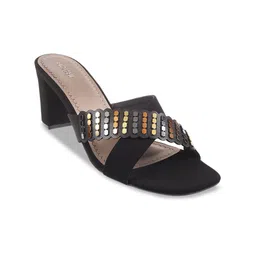 Mochi Embellished Open Toe Block heels-39