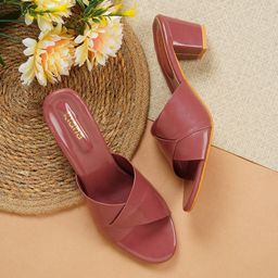 Kiana Textured Open Toe Block Heels-13