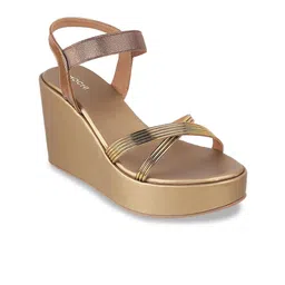 Mochi Open Toe Synthetic Wedge Heels-25