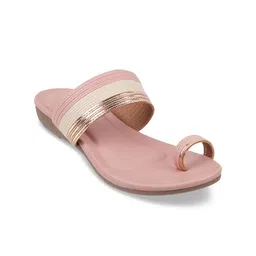 Metro Women Striped Comfort Heels-image-49
