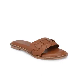 Delize Women Tan Leather Comfort Sandals-image-59