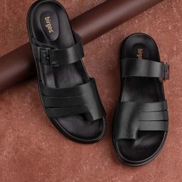 birgos Men Black Comfort Sandals-picture-25