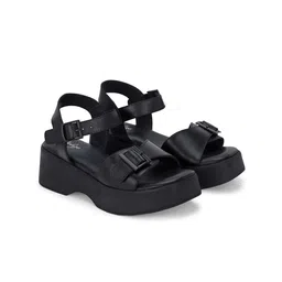 Delize Leather Lightweight Platform Heels-38