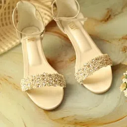 TIESTA Embellished Open Toe Block Heels image 1