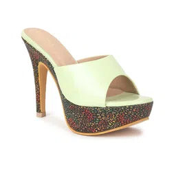 VALIOSAA Women Green Solid Stiletto Heels-image-59