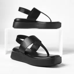 Monrow Open Toe Flatform Heels image 5