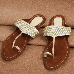 Melange by Lifestyle Embellished One Toe Flats-image-57
