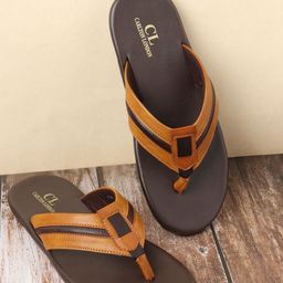Carlton London Men Tan & Brown Comfort Sandals-image-66