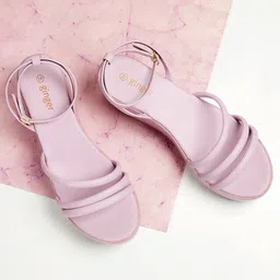 Ginger by Lifestyle Open Toe Platform Heels-52