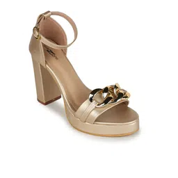 Shezone Women Block Heels Sandals with Buckles-5