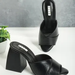 ELLE Open Toe Party Block Heels image 5