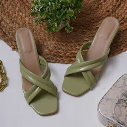 Misto Green Transparent Block Heels-picture-51