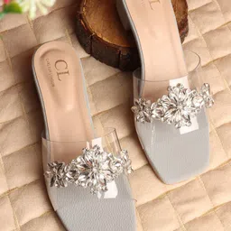 Carlton London Women Embellished Block Heels Sandals-37