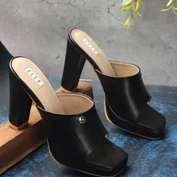 ELLE Open Toe Platform Heels-40