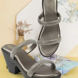 madam glorious Embellished Platform Heels-43