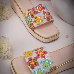 GLAM STORY Embellished Wedge Heels-34