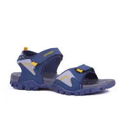 ASIAN Men Navy Blue & Yellow Sports Sandals-picture-15