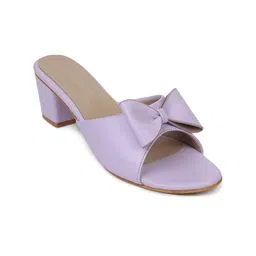 ICONICS Bow Embellished Open Toe Block Heels image 4