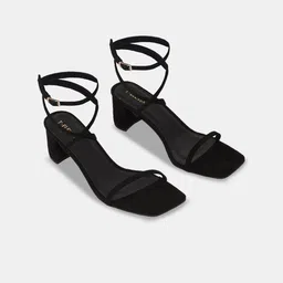 T.ELEVEN Suede Open Toe Block Heel Gladiators image 5