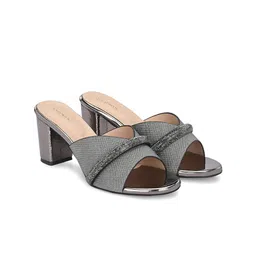 CLOG LONDON Embellished Open Toe Block Heels image 3