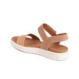 ECCO Textured Open Toe Flats With Velcro Closure image 4