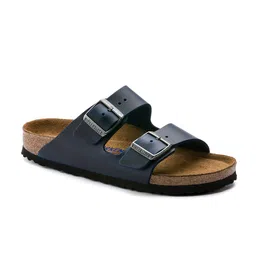 Birkenstock Unisex Arizona Soft Footbed Blue Regular Slides-image-55