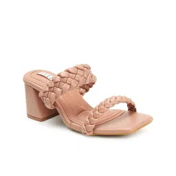 ELLE Textured Open Toe Block Heels image 4