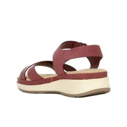 bata comfit Bata Textured Wedge Heels With Backstrap image 2