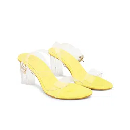 JM Looks Open Toe Block Heels image 2