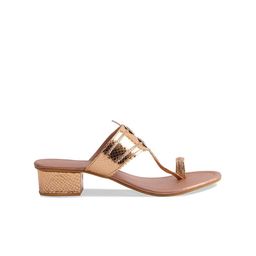 ERIDANI Toran Ethnic Textured One Toe Block Heels image 2