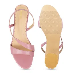 Metro Open Toe Block Heels With Backstrap image 4