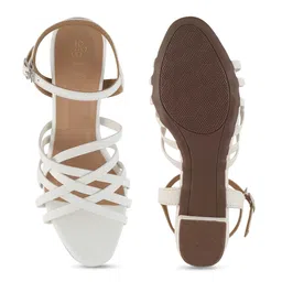 Tresmode CROSSEM Strappy Open Toe Block Heels With Buckle image 4