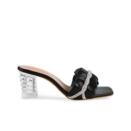 Try Me Embellished Open Toe Block Heels image 3