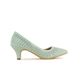 CORSICA Pointed Toe Kitten Pumps With Laser Cuts image 4