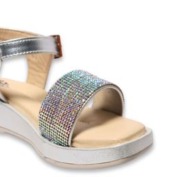 Tiny Bugs Girls Embellished Open Toe Wedge Heels image 5