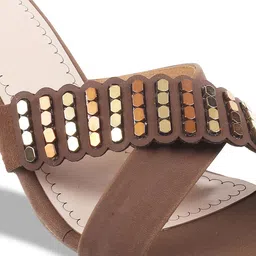 Mochi Embellished Cross Strap Block Heels image 2