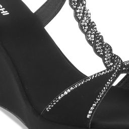 Mochi Embellished Backstrap Open Toe Wedges image 5