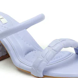 ELLE Textured Open Toe Block Heels image 3