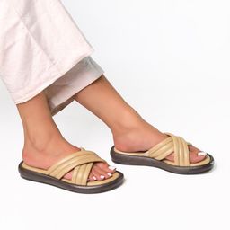 Monrow Striped PU Block Sandals-2