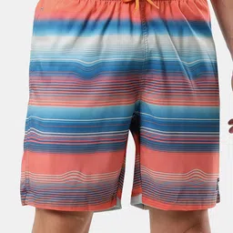 Speedo Men Striped High Waist Swim Shorts-image-98