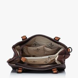 Ladida Coffee Brown Self Design Handheld Bag image 3
