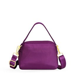 Diva Dale Purple Textured Structured Handheld Bag with Quilted image 3