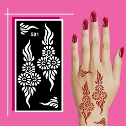 Mehndi Stencil Design Stencils for Quick Art, Cultural Learning, and Fun-29