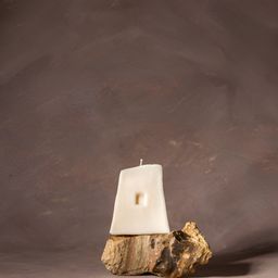 The Orby House White Scented Triangle Cave house Pillar Candle-image-29