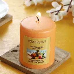 HOSLEY Orange Tropical Mist Highly Fragranced 3inch Pillar Candle-image-80