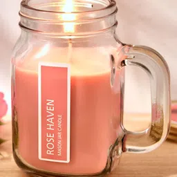 Home Centre Pink Rose Scented Jar Candle-image-56