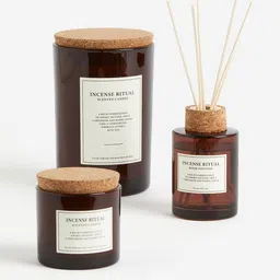 H&M Brown Large Cork-Lid Scented Candle-image-14