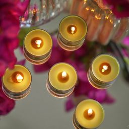 Pure Home and Living 24 Pcs Green Wick T-Light Candles-48