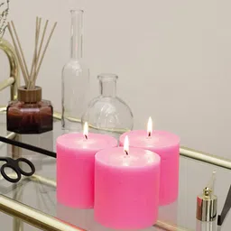 Aromatic Fables Pink 3-Pieces Rustic Pillar Candles-image-37